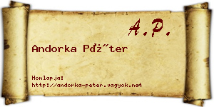 Andorka Péter névjegykártya